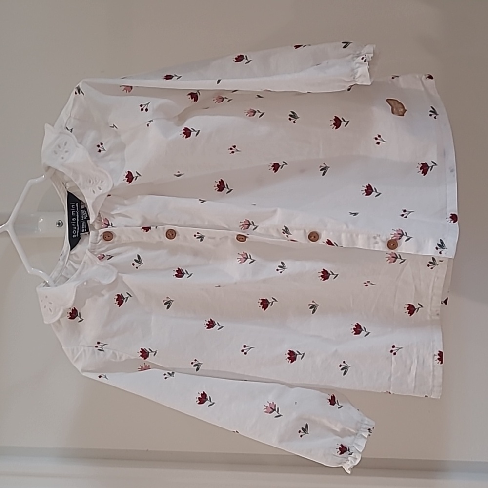 2 piece Girl Set Souris Mini Shirt and Deux par Deux Pinafore Age 2